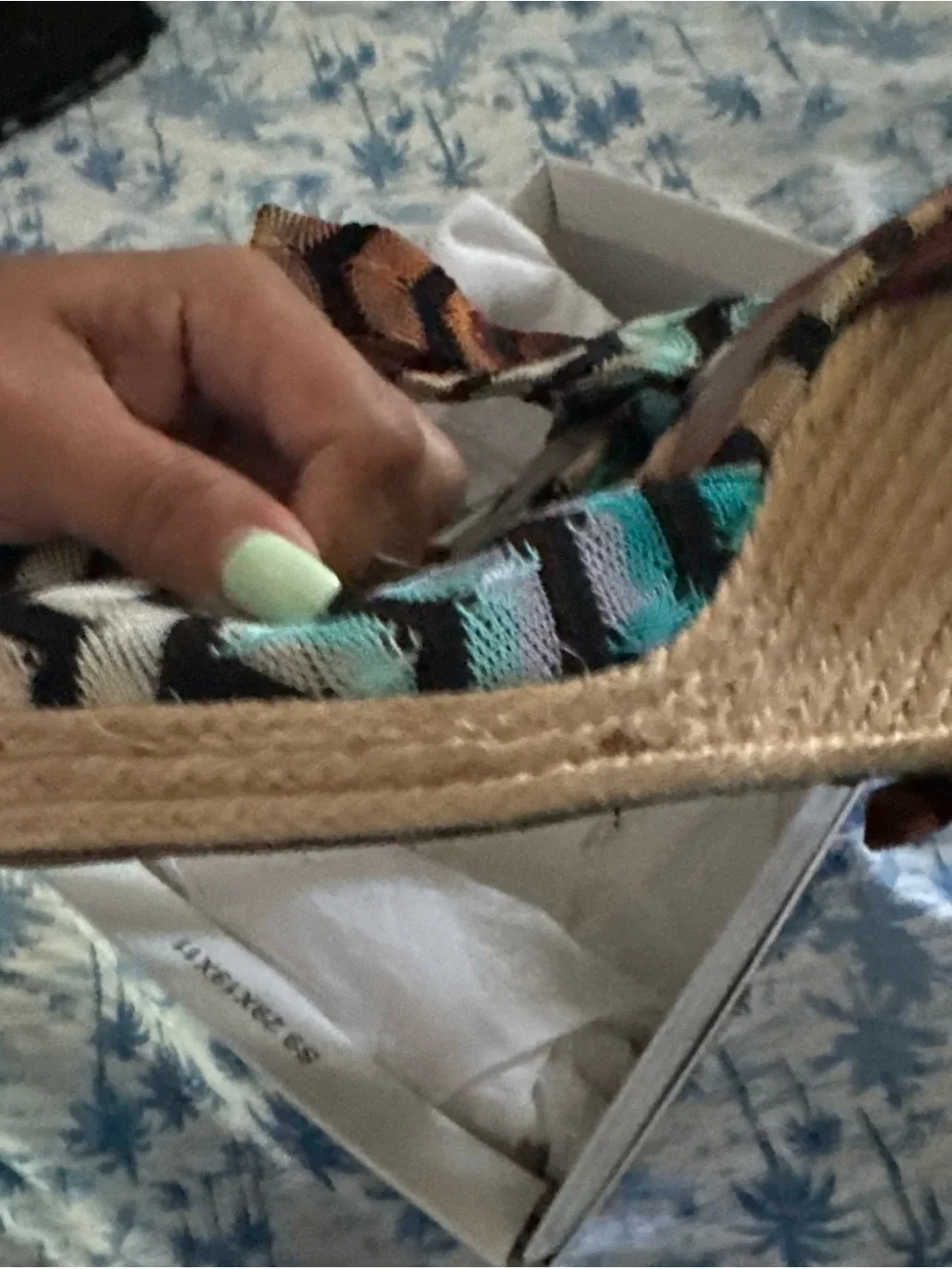 Missoni Black Chevron Knit Wedge Espadrilles with Pastel Accents